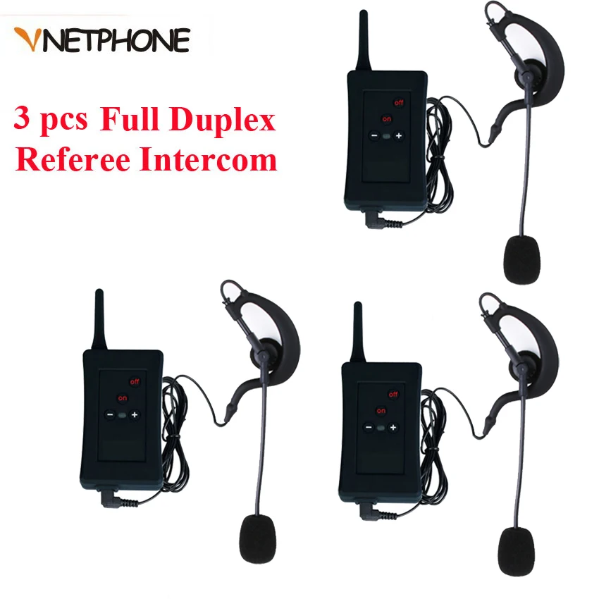 3 шт. новейший бренд Vnetphone футбольный рефери Интерком Мотоцикл полный дуплекс