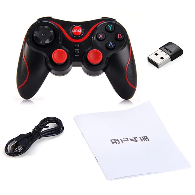 add USB Receiver Terios S3 Bluetooth геймпад для Android беспроводной джойстик игровой контроллер черный для Android смартфон Android Tv Box - Цвет: add USB Receiver