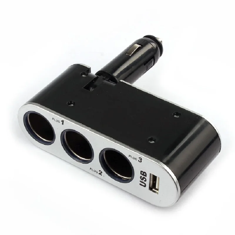 Гнездо прикуривателя 12 В/24 В от 1 до 3 USB питание в автомобиле зарядное устройство адаптер тройной Dropshpping jul28