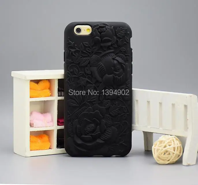 Мягкий силиконовый чехол для Apple iPhone 6 6s 4 7 дюйма 1 шт. черный белый 3d дизайн с
