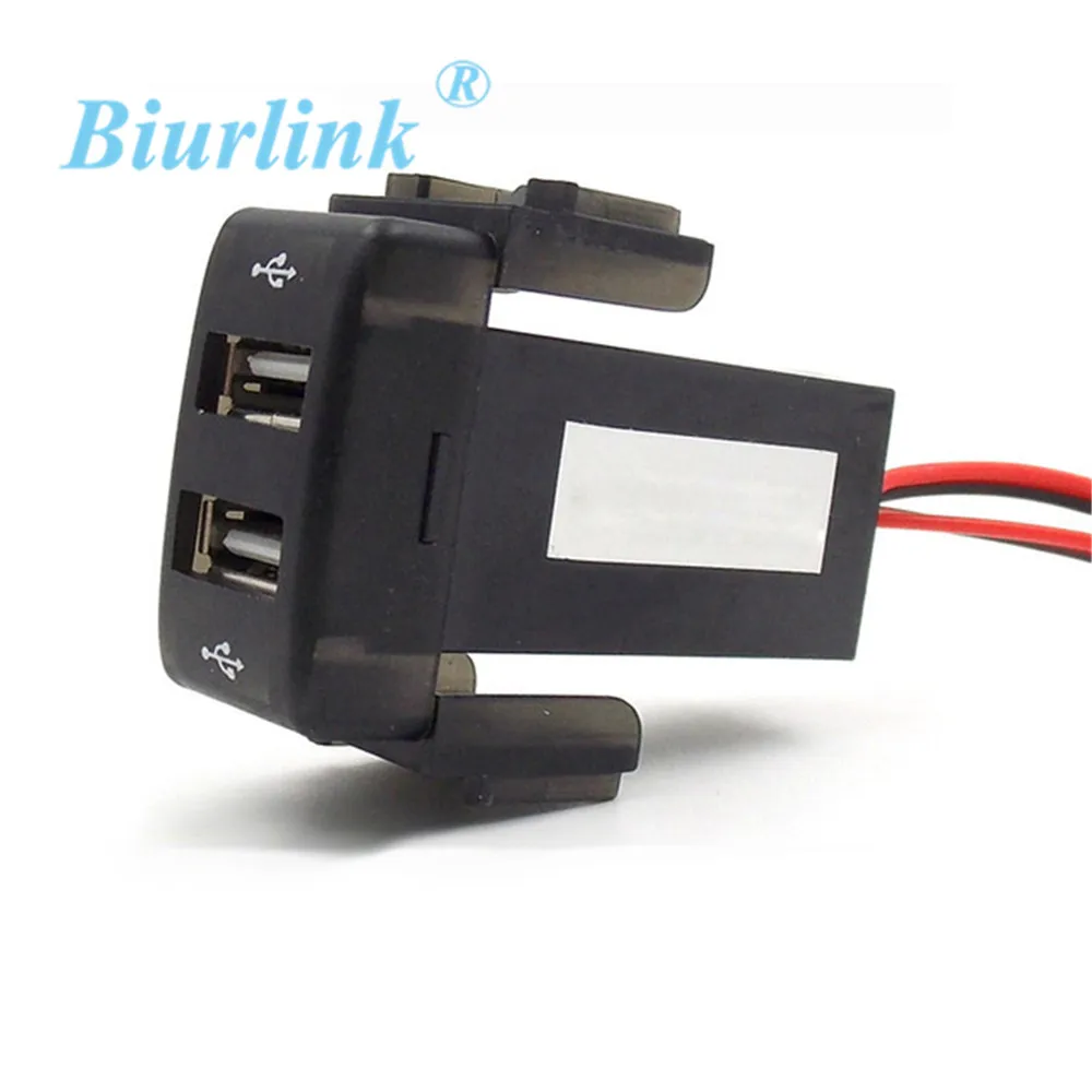 Автомобильное зарядное устройство Biurlink с двумя разъемами USB/AUX порт USB для Nissan Teana