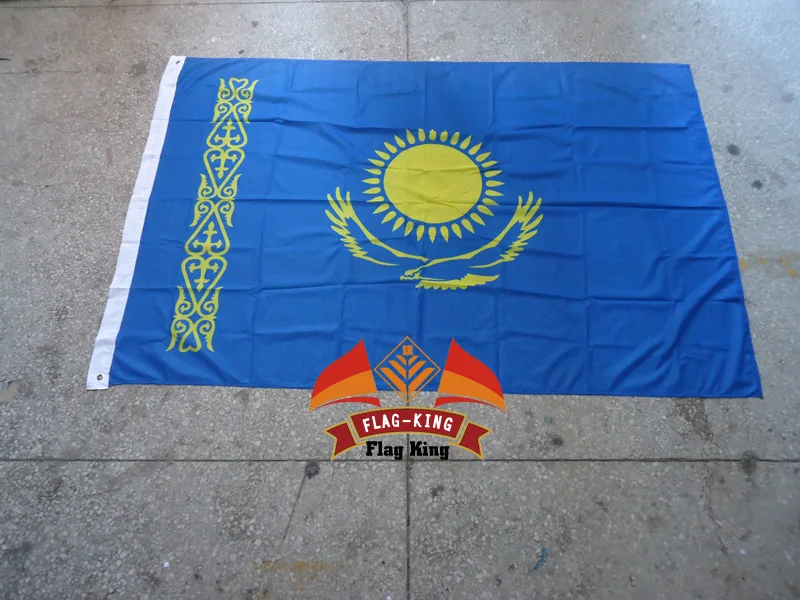 KAZAKHSTAN national flag , KAZAKHSTAN country flag,  150*210CM,, Anti-UV,Digital Printing