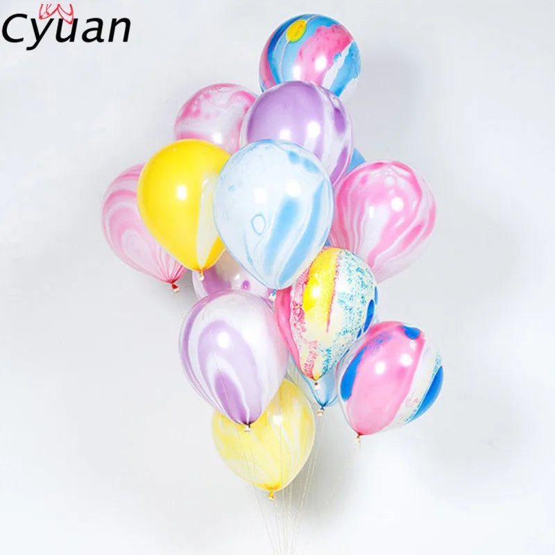 10Pcs rainbow Cyuan праздничные шарики с единорогом дети с днем рождения партия латексные шары Unicornio Globo для детей первый день рождения Шары поставки - Цвет: 10Pcs rainbow