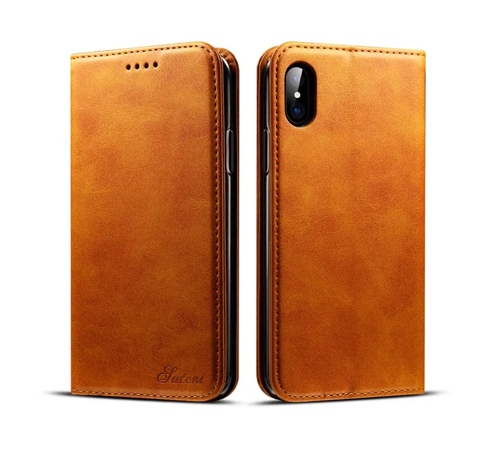 Роскошный кожаный бумажник чехол для iphone XR XS Max модные флип карты карман Адсорбирующихся чехол для iphone X XS случаях Coque - Цвет: Цвет: желтый
