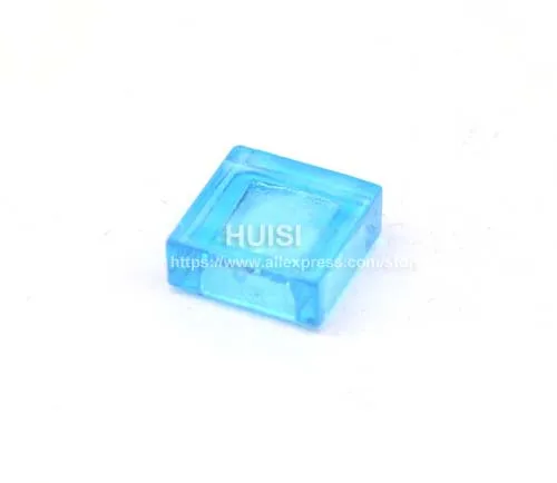clear blue 1x1 Детские строительные блоки, пластиковые строительные игрушки, Совместимость с лего, части кирпича, плитка, прозрачные Развивающие игрушки для детей, Набор для творчества, 6 лет - Color: clear blue 1x1