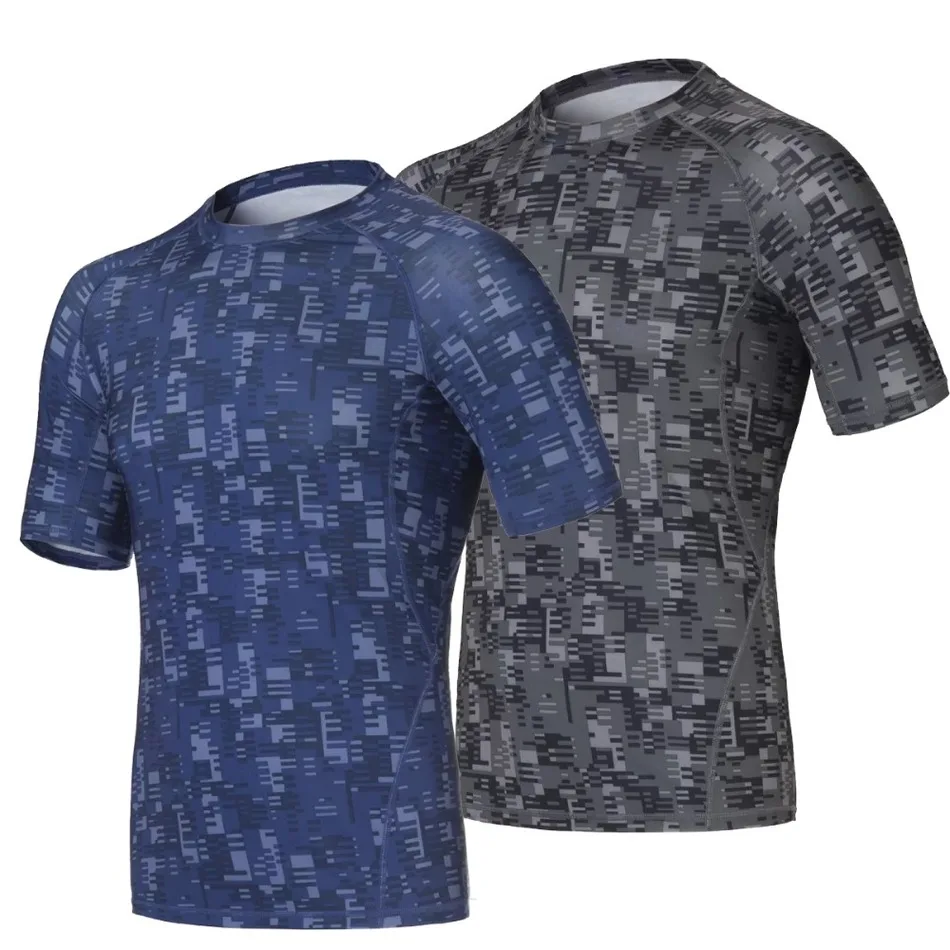Мужская спортивная одежда компрессионные футболки для бега колготки фитнеса