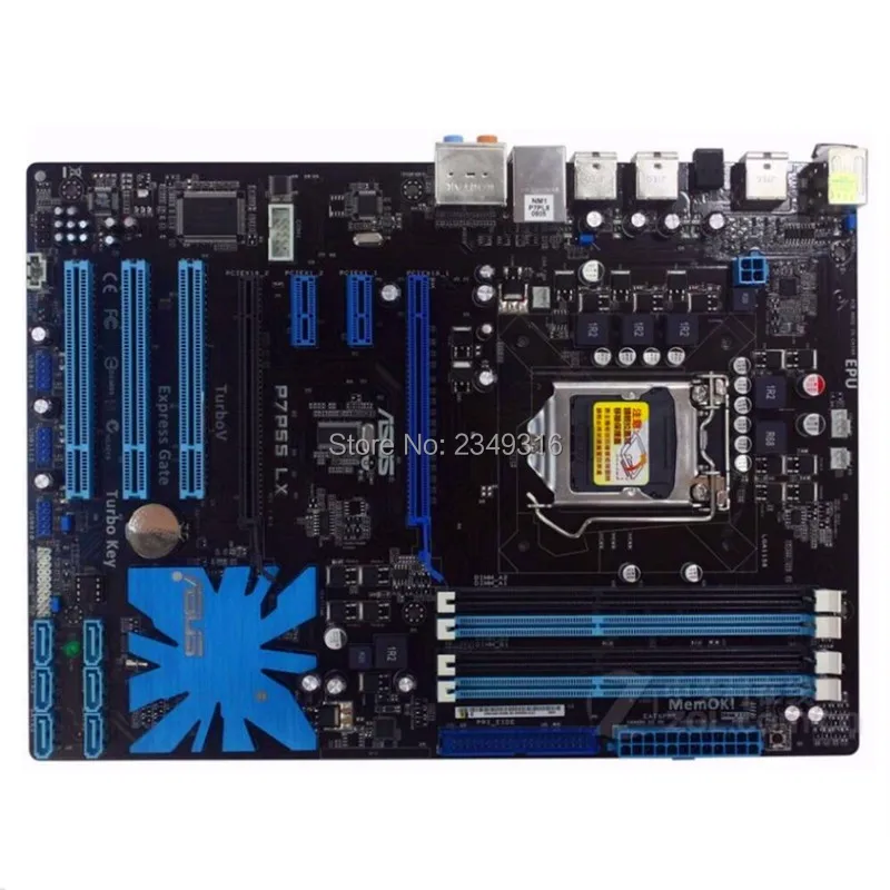 For Asus P7P55 LX Desktop Motherboard H55 Socket LGA 1156 i3 i5 i7 DDR3 16G ATX Original Used Mainboard On Sale | Компьютеры и офис