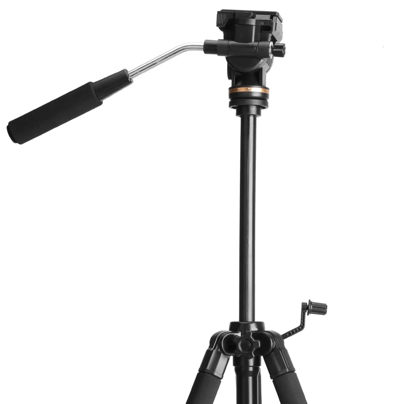 QZSD Q111S Professional Tripode Portable Travel Aluminum Camera Tripod&ampHydraulic damping Pan Head for SLR DSLR Digital Camera enlarge