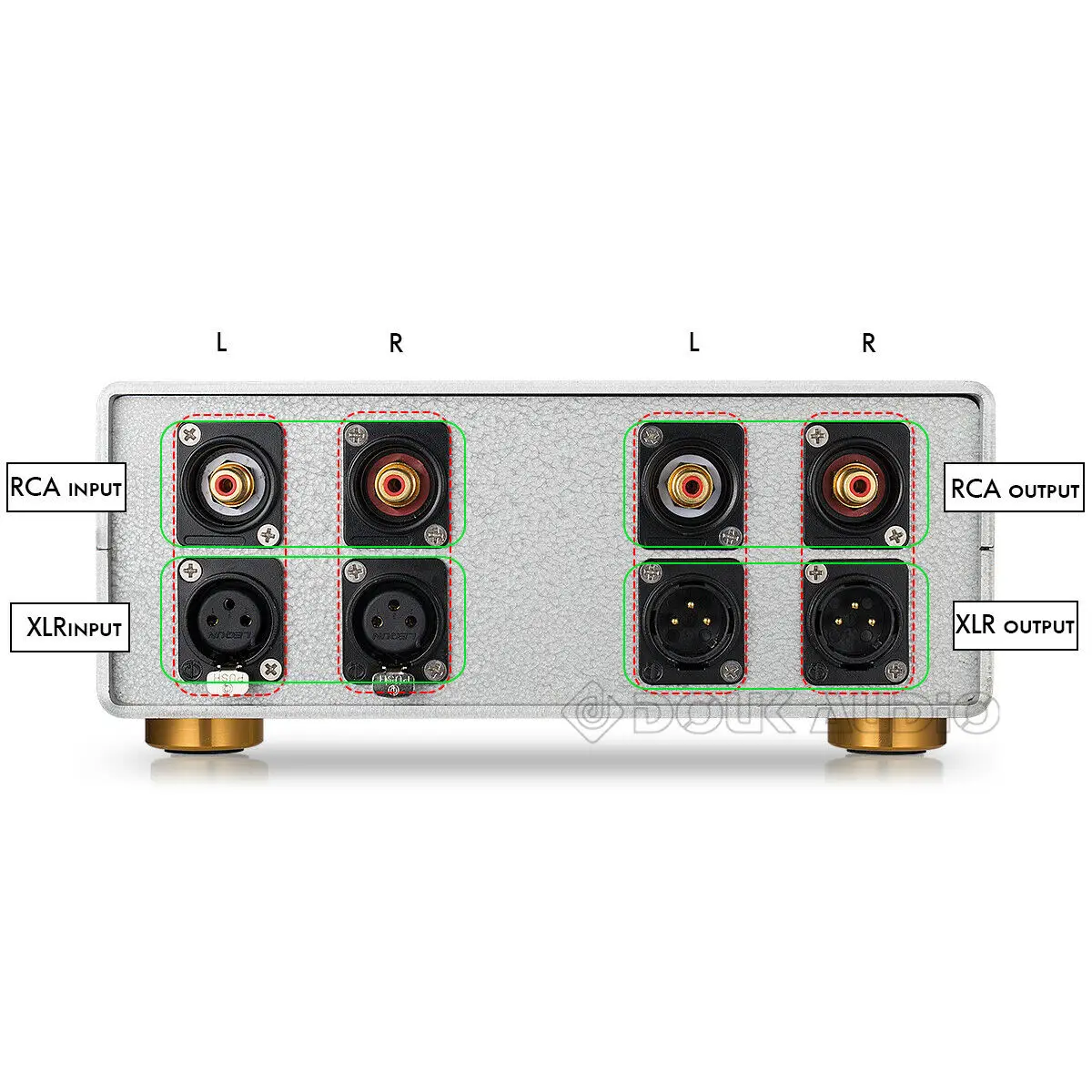 2-в-2-сбалансированные несимметричный XLR/RCA аудио сигнала цифровой аудио декодер предусилитель