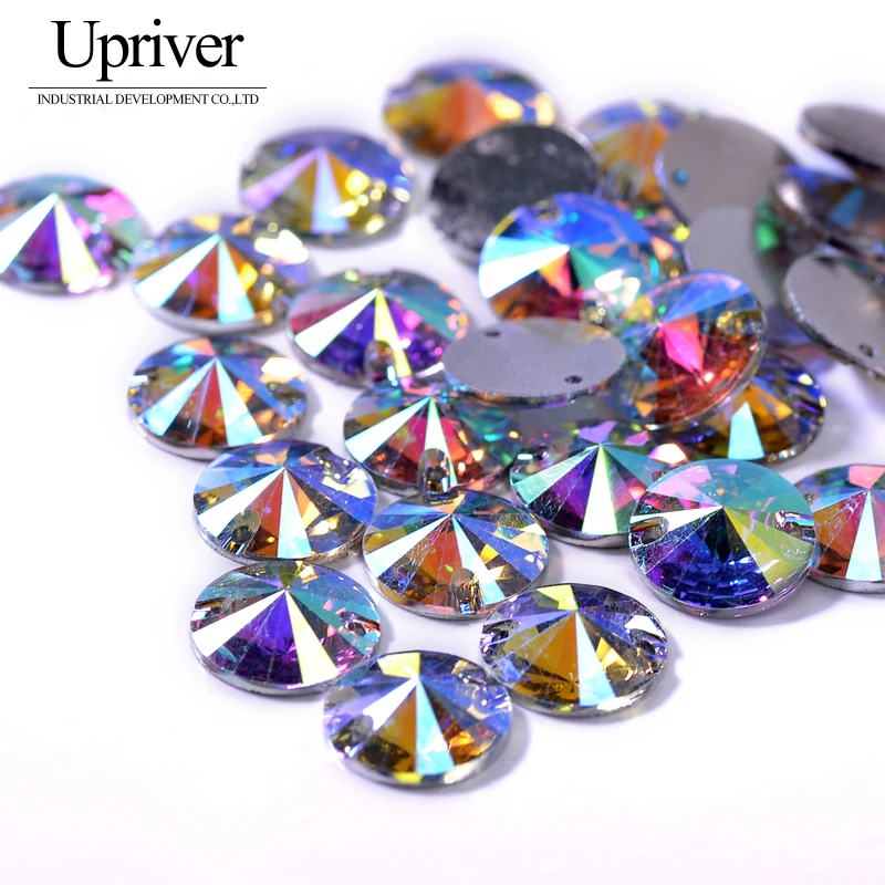 100 шт./лот круглые стразы для шитья плоские с отверстиями AB|beads wholesale free shipping|stone chip