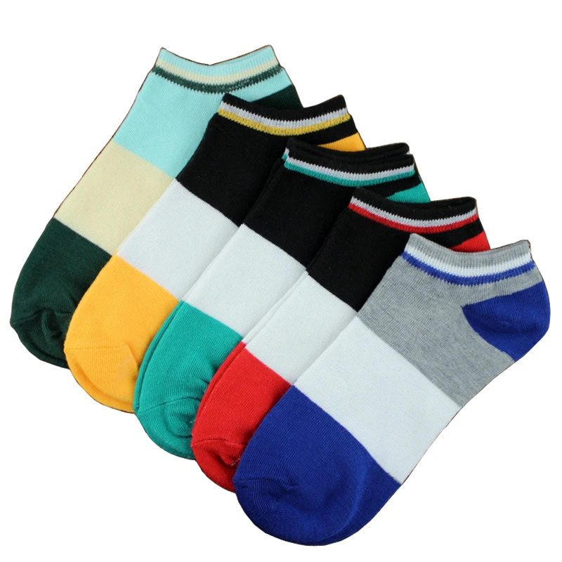 Носки мужские 10 парт/Лот деловые повседневные в полоску короткие милые трех