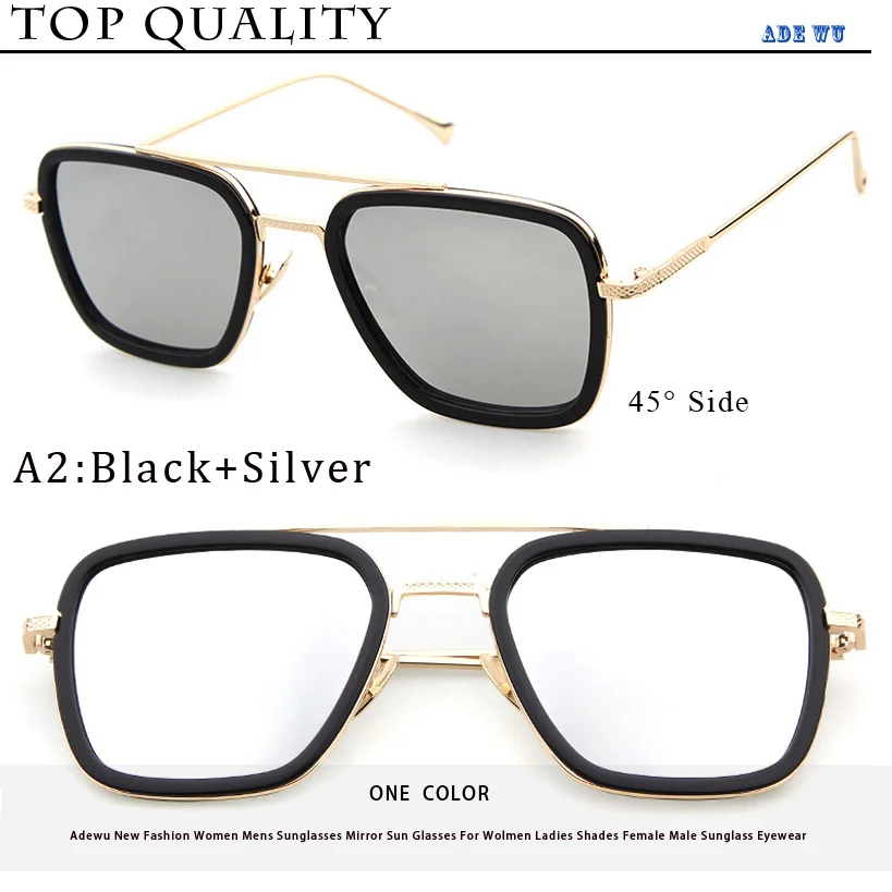 Adewu бренд стильной Для мужчин Солнцезащитные очки для женщин дизайнер сплава
