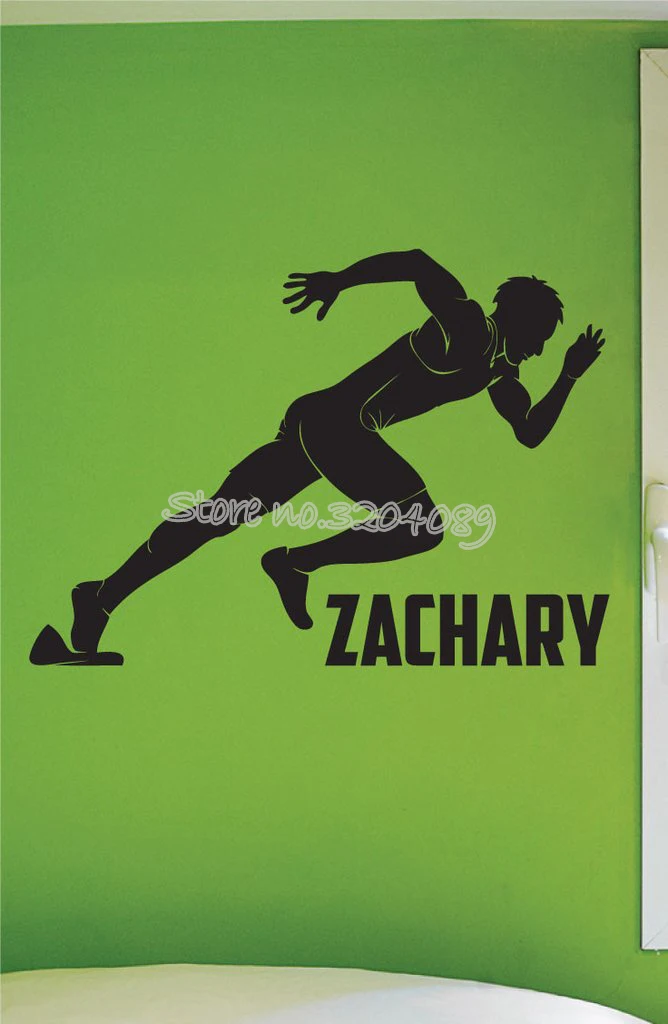 Sprinter мальчиков Графический стены Стикеры бегун и высокой скоростью работы на
