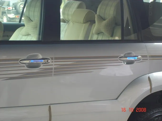 Для Toyota Prado 2003-2009Year LC120 FZJ120 2700 4000 покрытие дверные ручки с светодиодный светильник