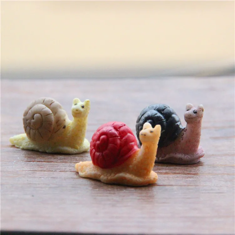 3 шт./лот Сказочный кукольный домик игрушки Мини полимерные улитки микро