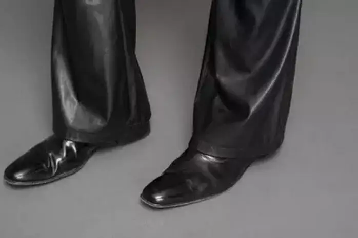 New men's clothing fashion personality Flare Pants leather pants Can be customized plus size trousers male stage costumes 28-38 | Мужская