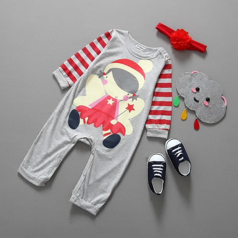 2016 Новинка Рождество ребенка ползунки осень зима Комплекты для девочек Одежда