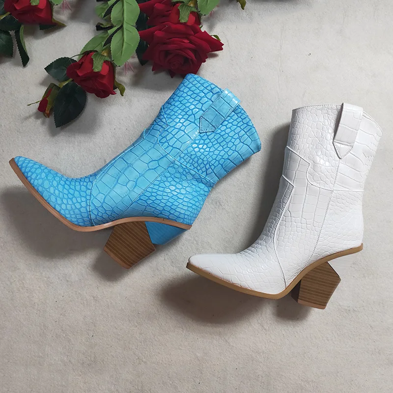Tuyoki Размеры 33 46 Zapatos Mujer Женская обувь на высоком каблуке Осенне зимние полусапоги