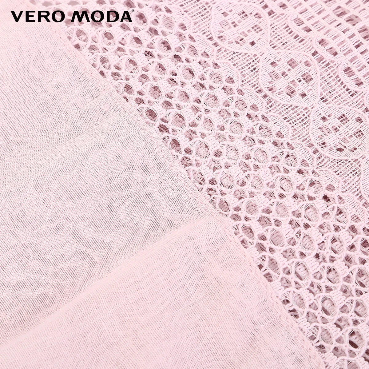 Vero Moda 2019 Новая мода кружева необработанные края прямоугольник женщин шарф |