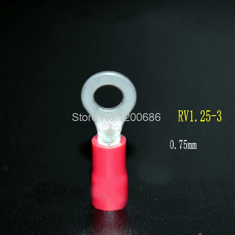 Медный терминал холодного прессования в форме вилки толщина 0 7 ГБ RV1.25-3 |