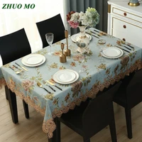 european tablecloths hot rectangular table cloth wedding decoration party lace dinner table cover for kitchen hotel home decor