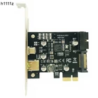 PCI-Express PCI-e к USB 3,1 Type-C, переходная карта PCIe к быстрой зарядке 2.4A и фронтальному USB-майнеру с 19-контактным переходником