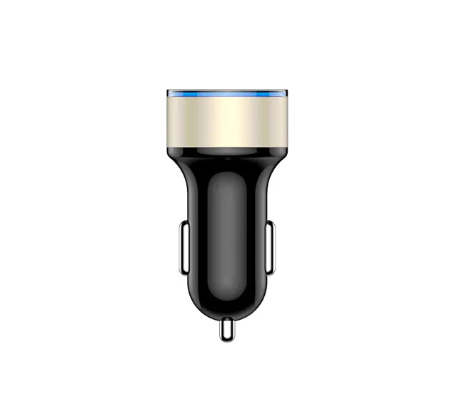Black with silver VIKEFON 3.1A мини USB Автомобильное зарядное устройство для мобильного телефона планшет gps быстрое зарядное устройство автомобильное зарядное устройство двойной USB телефон зарядное устройство адаптер в автомобиле - Тип штекера: Black with silver