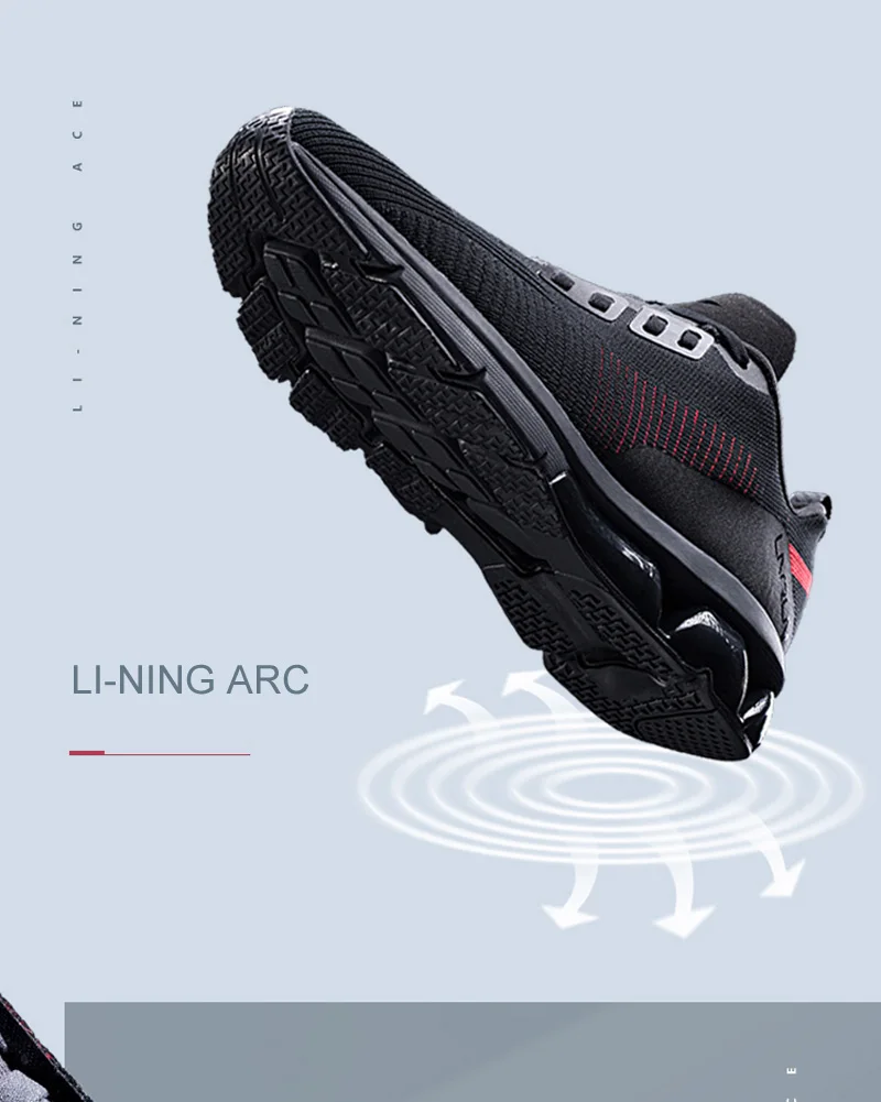 Клиренс) Li-Ning мужские кроссовки для бега с воздушной дугой, с дышащей подкладкой, спортивная обувь ARHN075 XYP810
