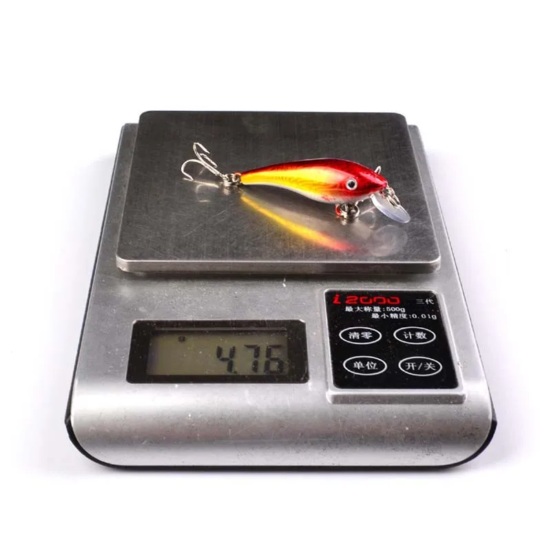 1штНовые маленькие рыболовные приманки с лазерным минноу 5.7см/4.4г Твёрдый блеснул воблер искусственная приманка для рыбалки на море.