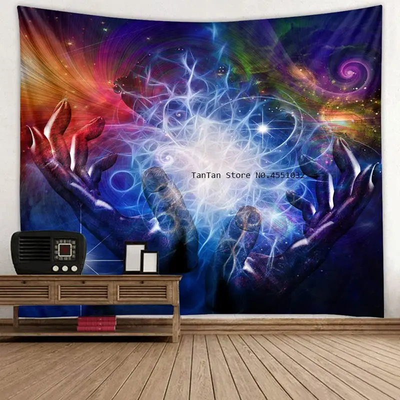 Настенный гобелен с фантастическим голубым деревом декор для гостиной спальни