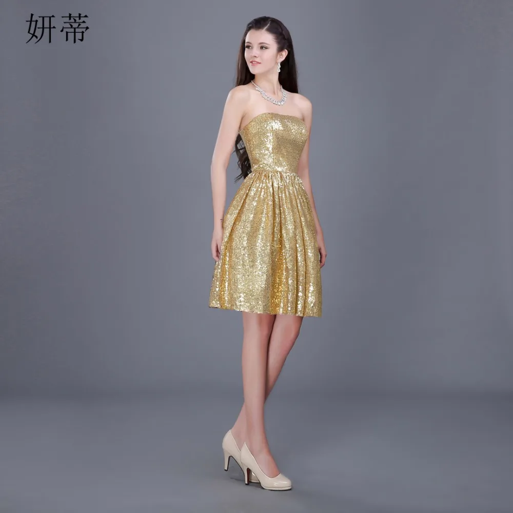 Сексуальное Сверкающее блестящее коктейльное платье для выпускного вечера без