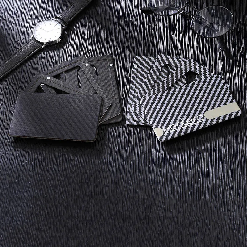 Новый углеродного волокна кошелек денежных средств держатель для карт Бизнес