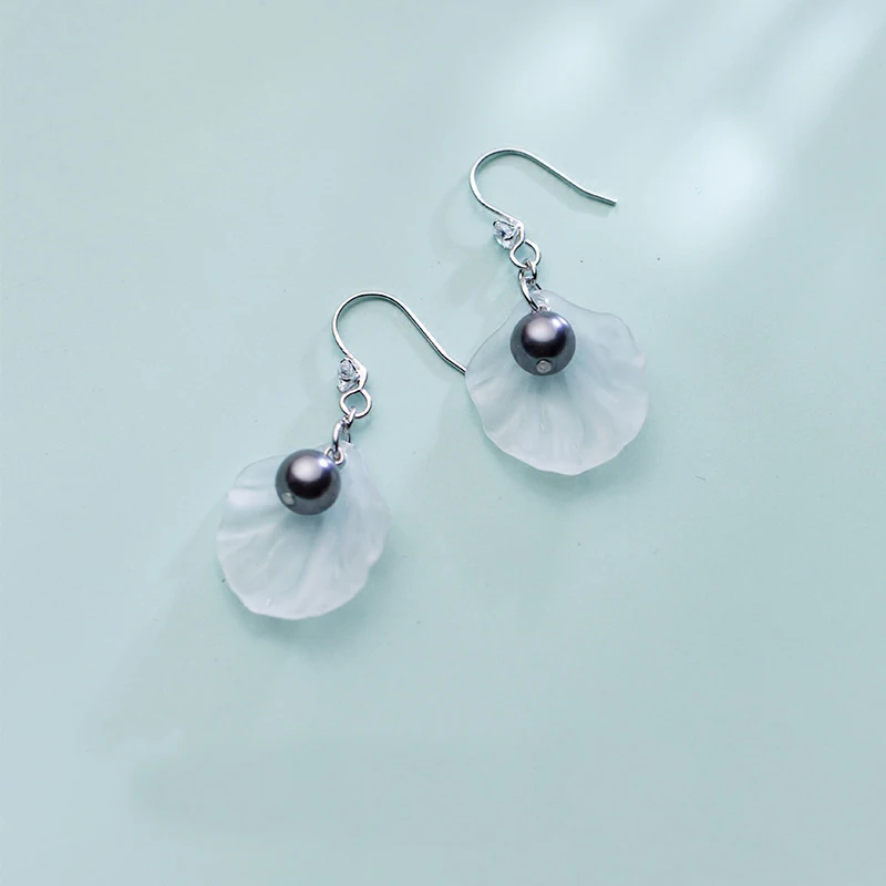 

Женские серьги-подвески из серебра 925 пробы с жемчугом