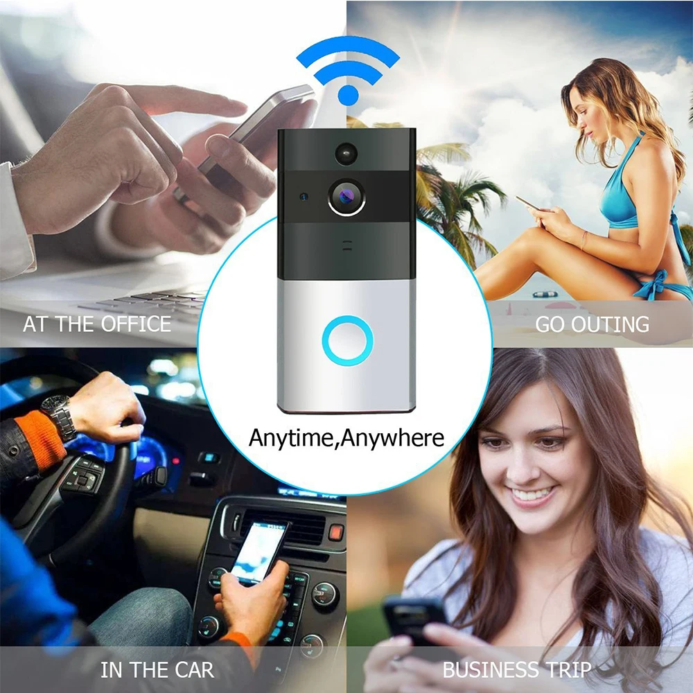 IP видеодомофон 720P wifi видео телефон двери дверной звонок камера для квартиры аудио PIR сигнализация движения беспроводная камера безопасности