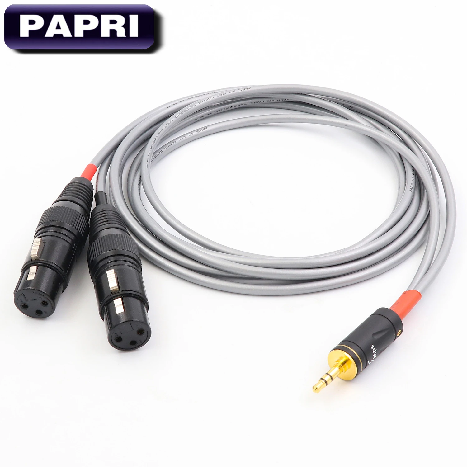 PAPRI MPS X 7 Hi Fi аудио кабель провод 99.9997% OCC 24 К позолоченный штекер 3 5 мм до разъемом XLR