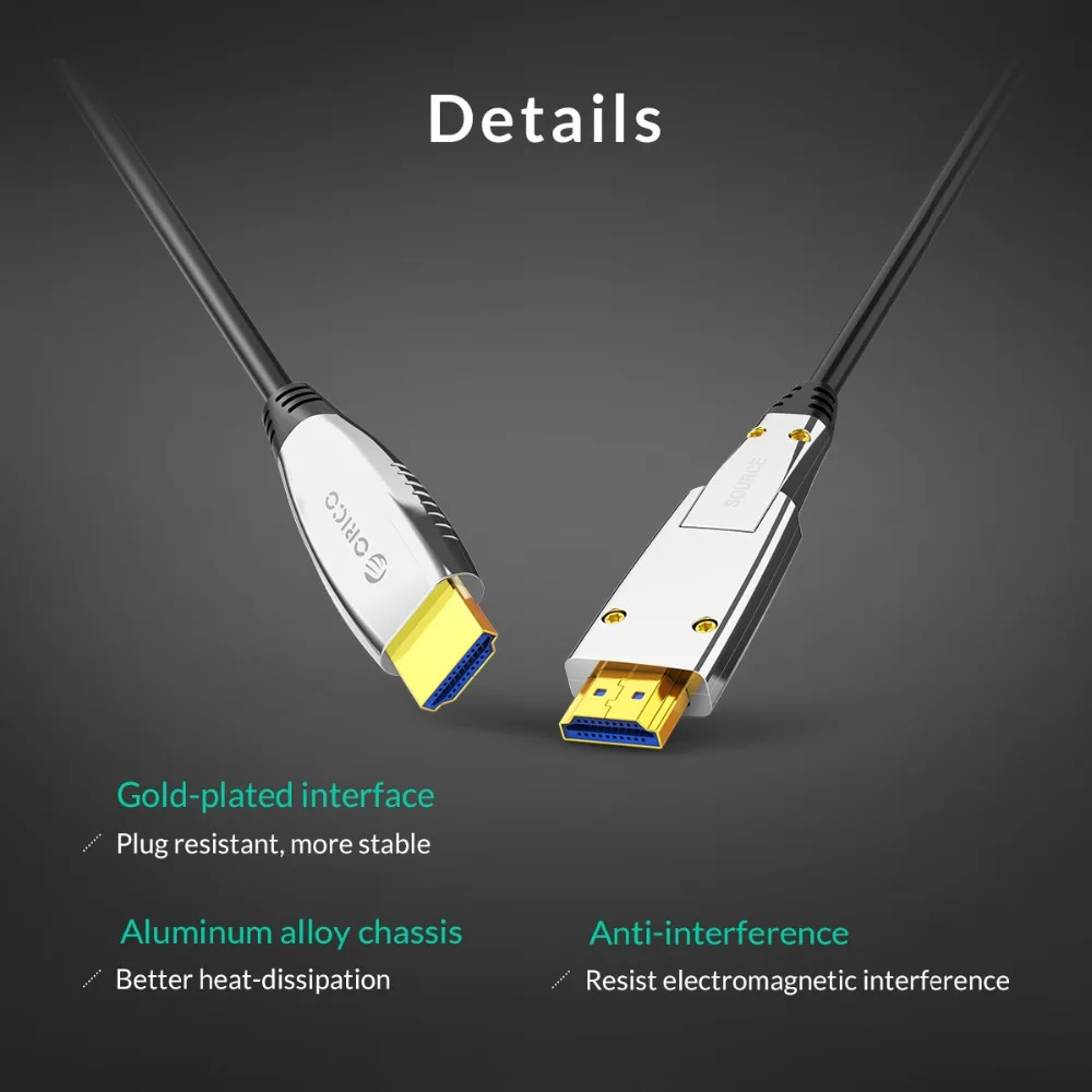 ORICO 2 в 1 переключатель свободно HDMI2.0 кабель HDMI к HDMI/Micro HDMI кабель 4 к 60 Гц 18 Гбит/с для ТВ ПК проектор ноутбук компьютер