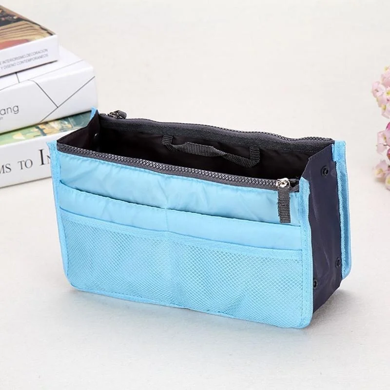 Г., настоящая сумка Maleta De Maquiagem, Женская практичная сумка, кошелек, нейлон, двойной Органайзер, вставка, косметическое хранение