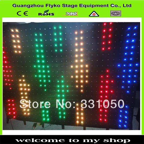 p10 2x3m 600pcs lamps fireproof PC control led video curtain | Освещение