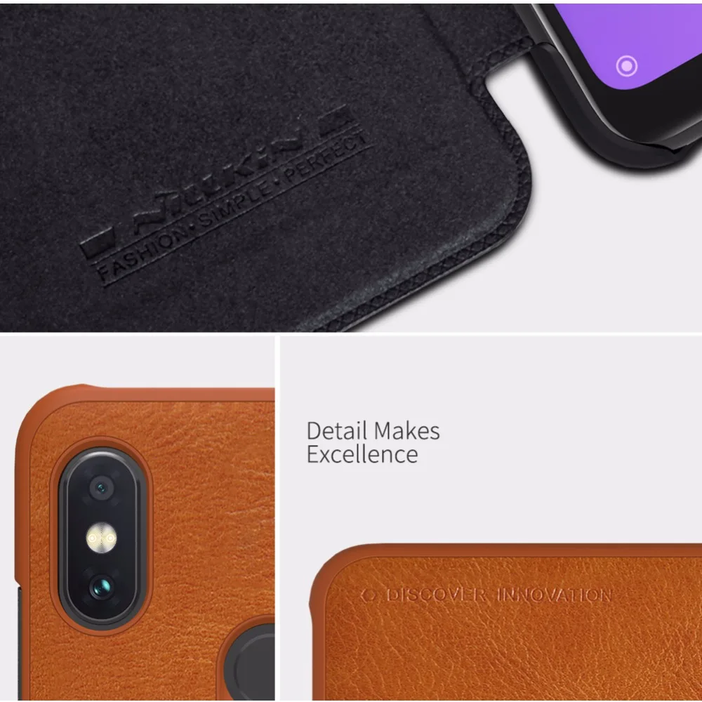 Кожаный чехол для xiaomi redmi note 6 pro Nillkin QIN, защитный флип-чехол, чехол-бумажник для redmi note 6 pro, глобальная версия