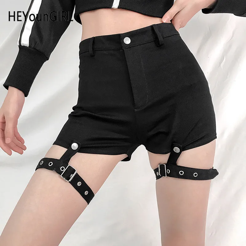 Шорты HEYounGIRL женские с высокой талией бандажные пикантные короткие штаны