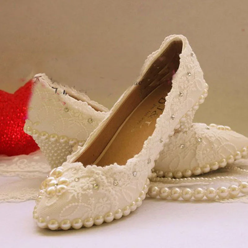 

sexy women wedding bridal dress shoes Girl fashion imitation pearl deco lace platform 6cm med heeled Princess shoes