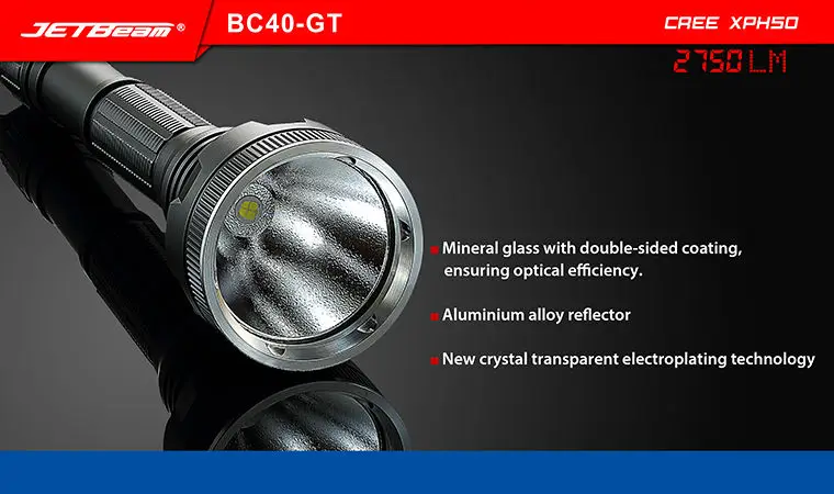 2017NEW JETBeam BC40GT фонарик/прожектор-2750Lm-CREE XHP50 LED