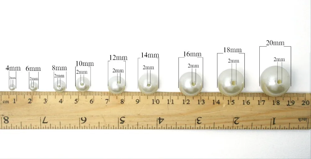 Beadia Мода 4 мм-20 мм смешанные размеры слоновой кости круглые имитация жемчуга