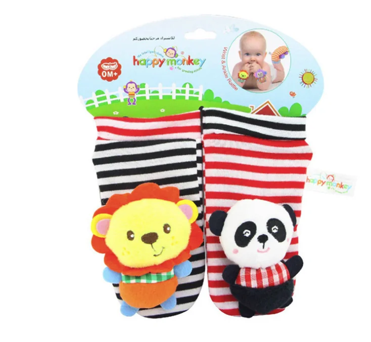 Кроватки Детские носки наручные встроенный погремушки браслет ног Mobiles кровать