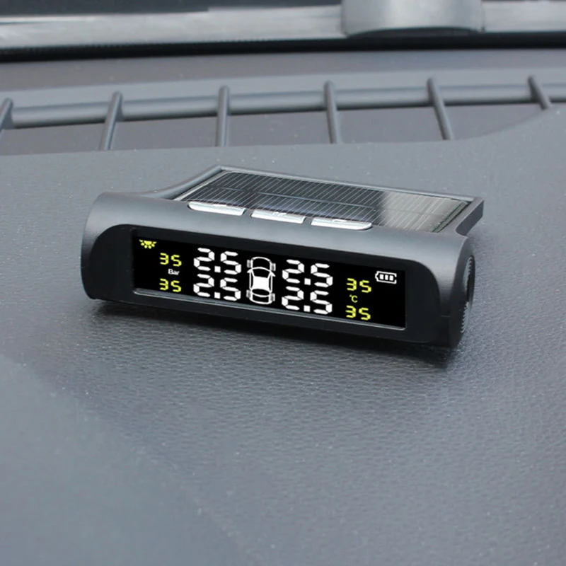 Умный автомобиль TPMS система мониторинга давления в шинах солнечная мощность