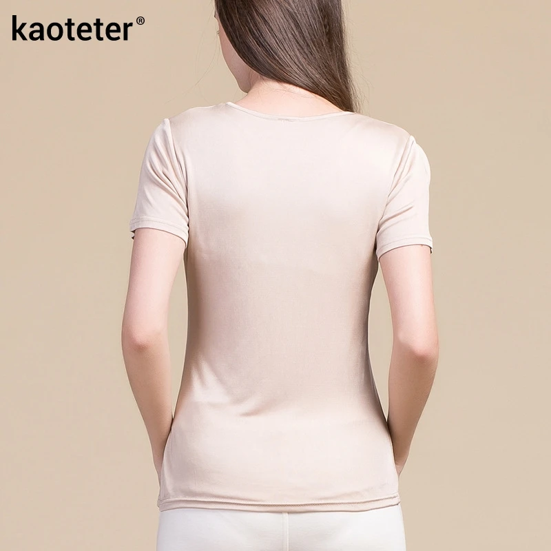 Женская футболка с бюстгальтером однотонная карамельного цвета коротким