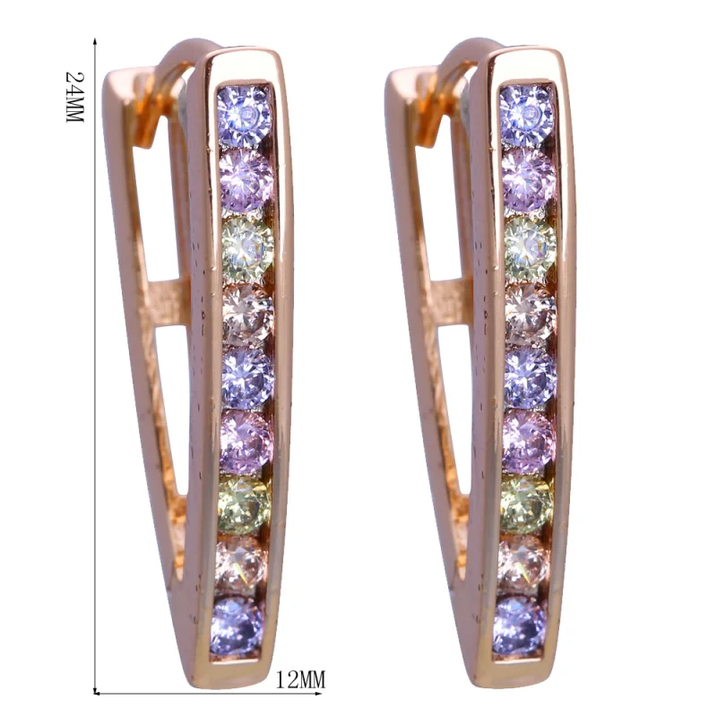 Женские серьги-кольца с кристаллами Ayowei желтые золотистые Винтажные Украшения