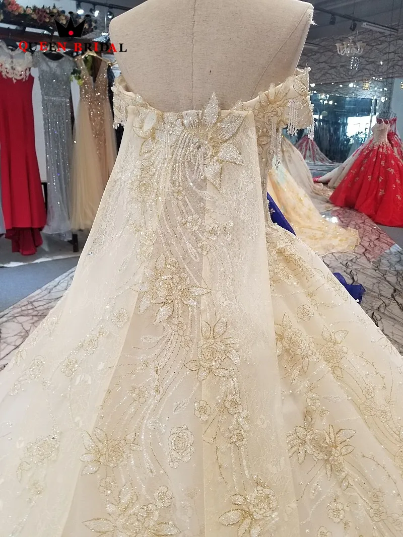 Новое поступление Бальное кружевное свадебное платье vestido de noiva роскошная