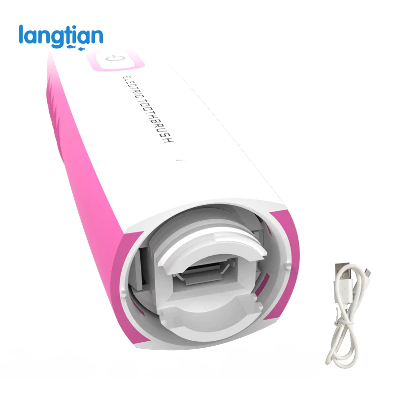 Ультразвуковая электрическая зубная щетка перезаряжаемая через USB с таймером на