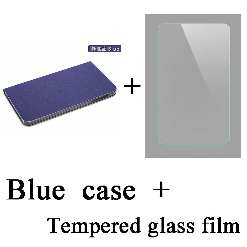 M8--Blue-TG Film Высокое качество Передняя Поддержка Стенд чехол для alldocube M8 8 дюймов планшетный ПК закаленная пленка для m8+ стилус - Цвет: M8--Blue-TG Film